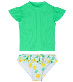 Seafolly Girls' Lisbon Two Piece Rash Guard Set (Baby, Toddler, Little Kid)