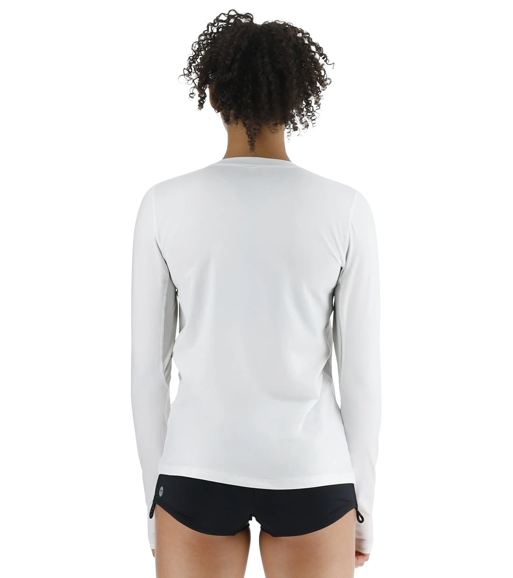 TYR Women's SunDefense Vented Long Sleeve UPF 50+ Swim Shirt - Image 3