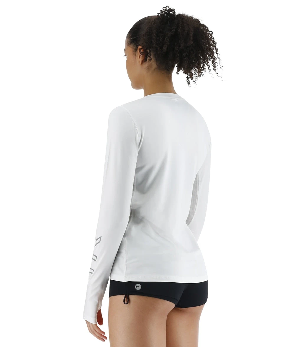 TYR Women's SunDefense Vented Long Sleeve UPF 50+ Swim Shirt - Image 5
