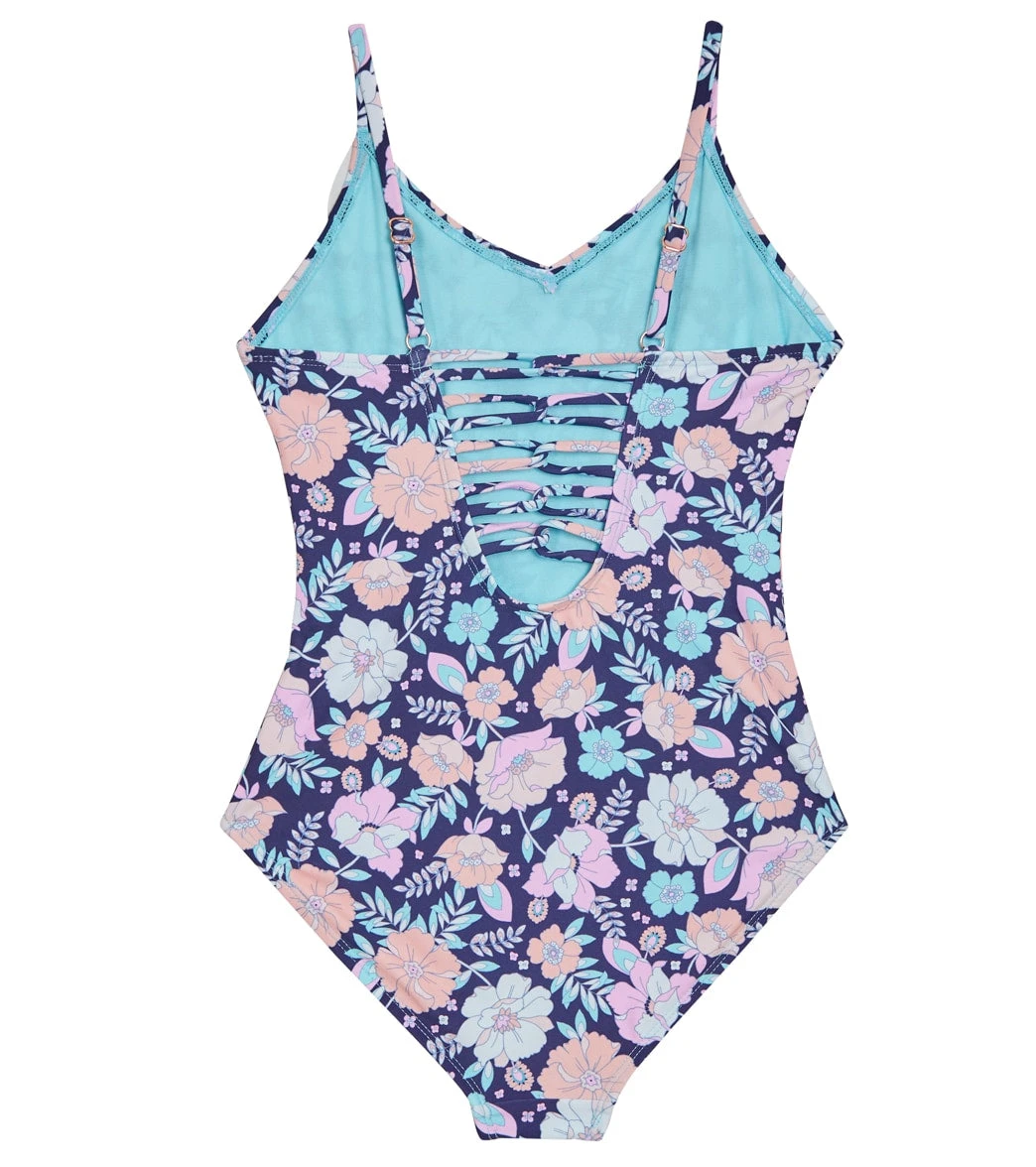 Girls' Flower Riot Norie One Piece Swimsuit (Big Kid) - Image 2
