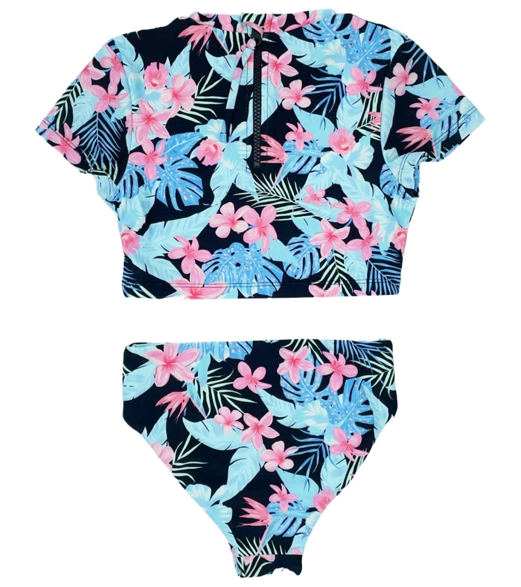 Girls' Reversible Two Piece Rashguard Set (Toddler, Little Kid, Big Kid) - Image 2