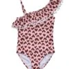 Girls' Wild Love One Shoulder One Piece Swimsuit (Toddler, Little Kid, Big Kid)