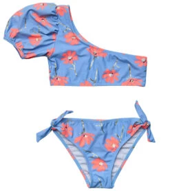 Girls' Beach Bloom One Shoulder Two Piece Bikini Set (Big Kid)