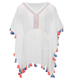 Girls' White Sherbet Tassel Cover Up (Toddler, Little Kid, Big Kid)