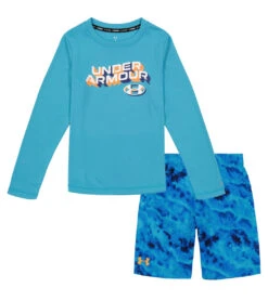 Under Armour Boys' UA Ridge Dye Long Sleeve Swim Set (Little Kid)