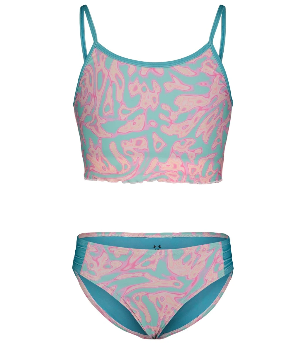 Under Armour Girls' UA Lave Pool Two Piece Midkini Set (Big Kid)