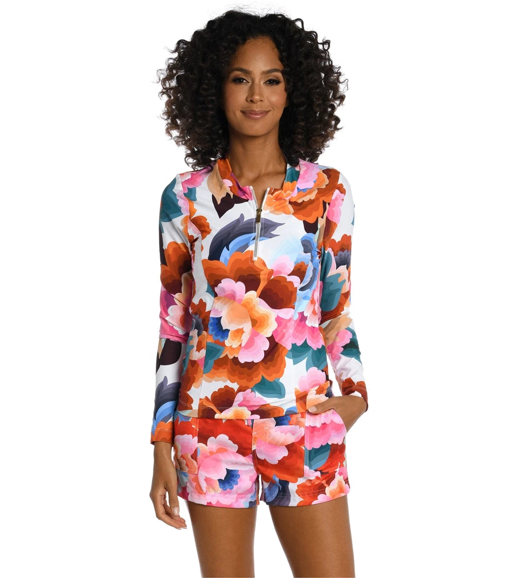 Women's Floral Rhythm Rash Guard