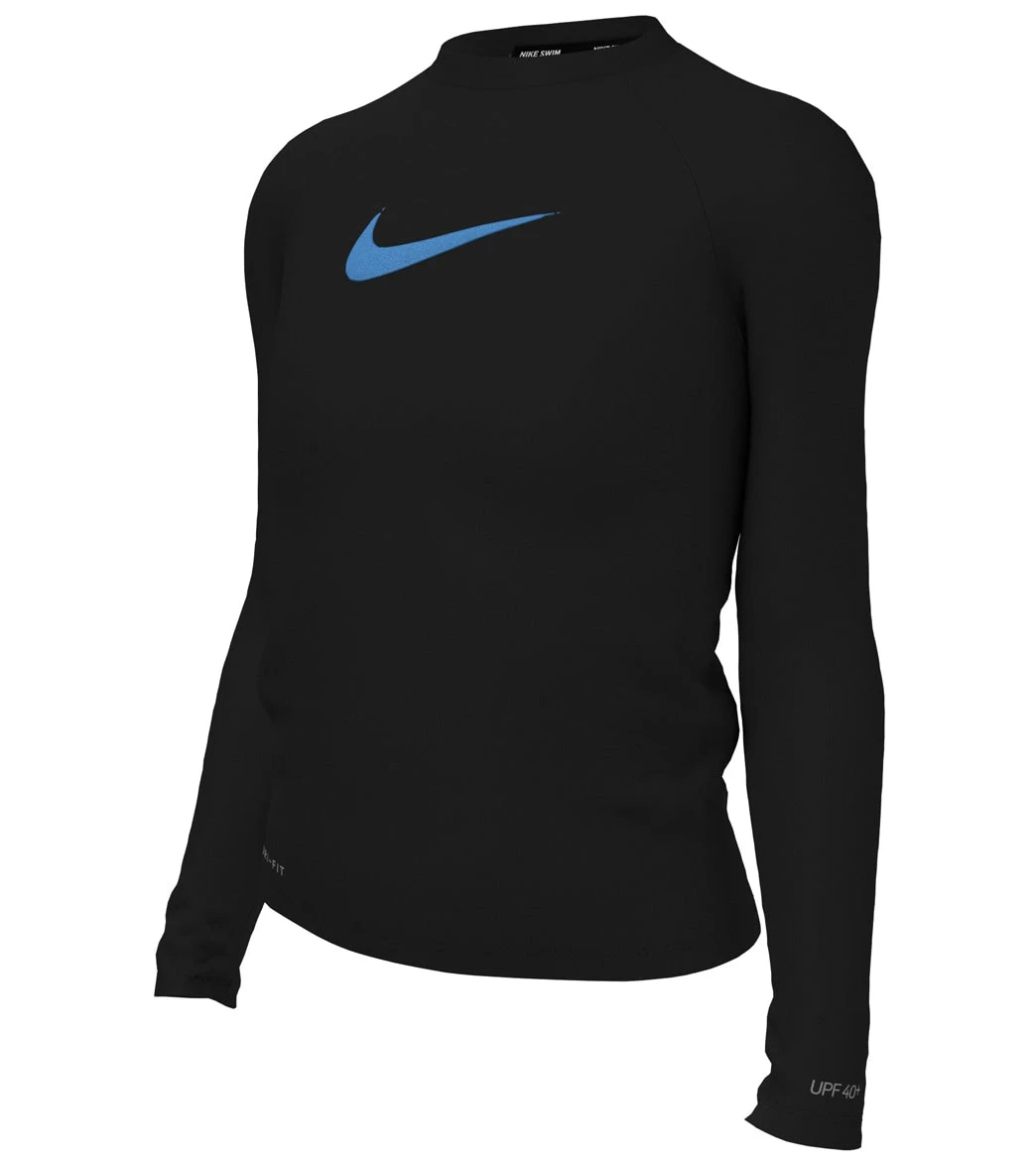 Nike Girls' Swoosh Long Sleeve Rashguard (Big Kid) - Image 2