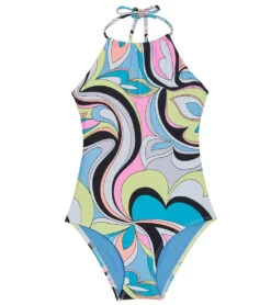 Girls' Love Shack High Neck One Piece Swimsuit (Big Kid)